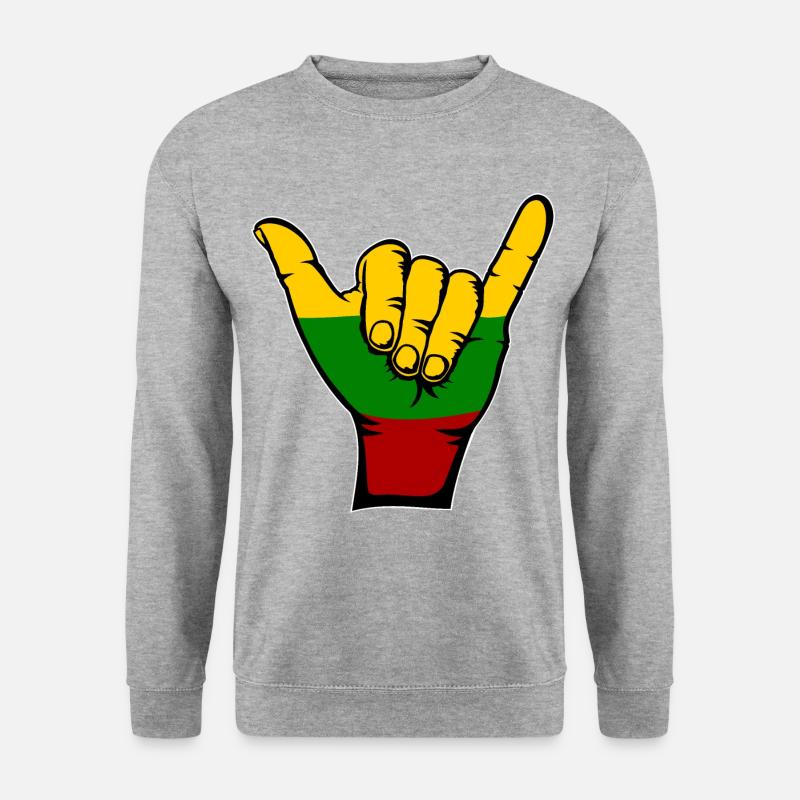Lithuania Flag Surfing Icon - Unisex Sweatshirt - salt & pepper