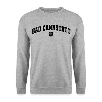 Bad Cannstatt  - Unisex Pullover - Weißgrau meliert - Vorne - Alina (178cm) & Michal (187cm)
