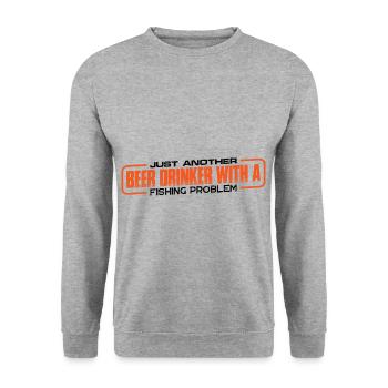 Just Another Beer Drinker With A Fishing Problem 4 - Unisex Sweatshirt - salt & pepper - Front - Alina (178cm) & Michal (187cm)