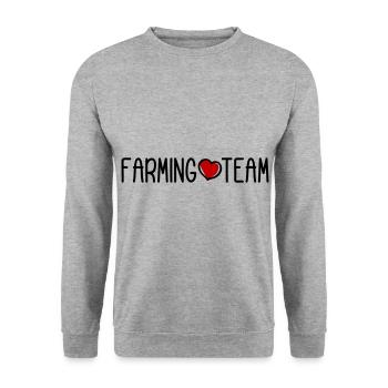 Farming Team - Unisex Pullover - Weißgrau meliert - Vorne - Alina (178cm) & Michal (187cm)