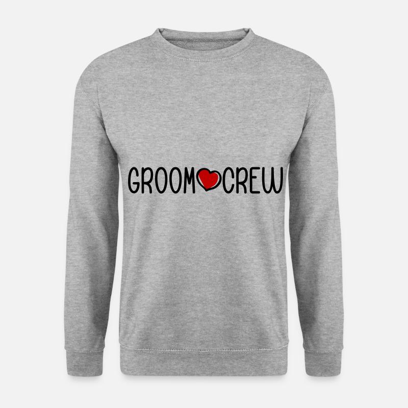 Groom Crew - Unisex Pullover - Weißgrau meliert