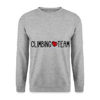 Climbing Team - Unisex Pullover - Weißgrau meliert - Vorne - Alina (178cm) & Michal (187cm)