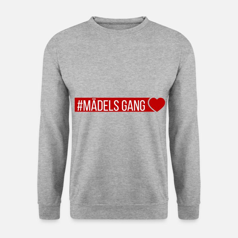 Mädels Gang Team Frauen Herz - Unisex Pullover - Weißgrau meliert