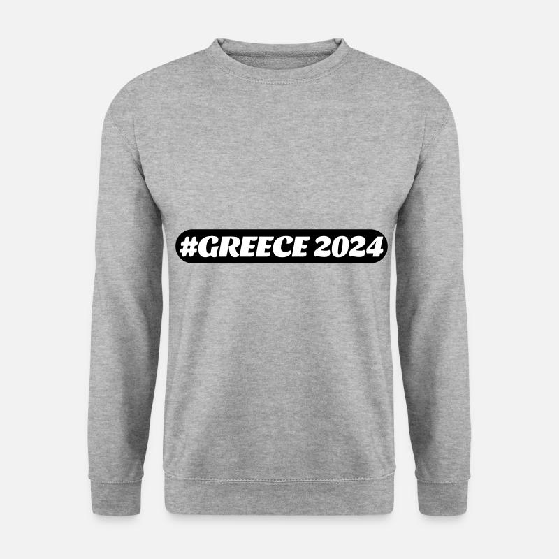 Greece 2024 - Unisex Pullover - Weißgrau meliert