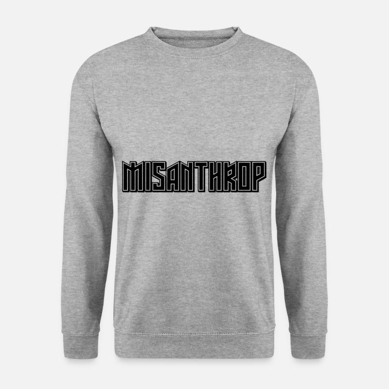 Misanthrop - Unisex Pullover - Weißgrau meliert