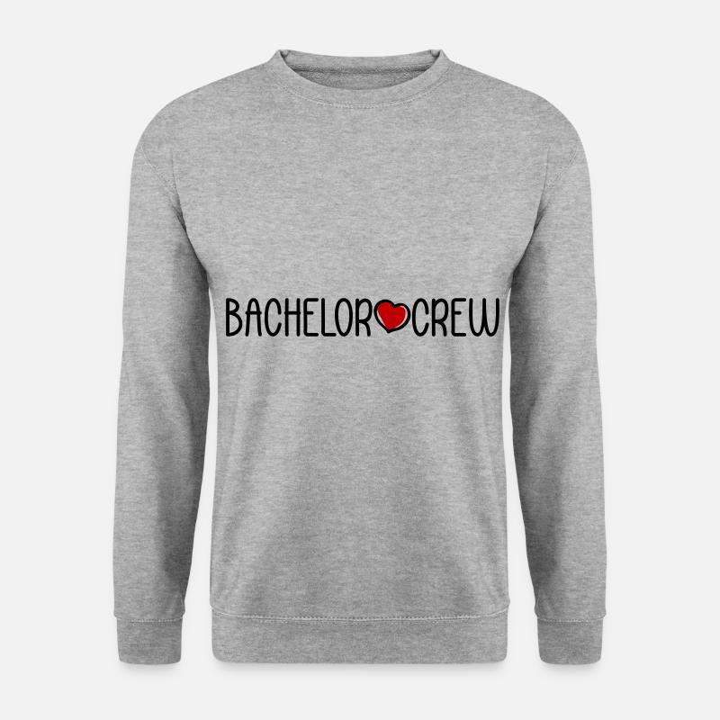 Bachelor Crew - Unisex Pullover - Weißgrau meliert
