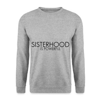 Sisterhood is Powerful 8 - Unisex Pullover - Weißgrau meliert - Vorne - Alina (178cm) & Michal (187cm)