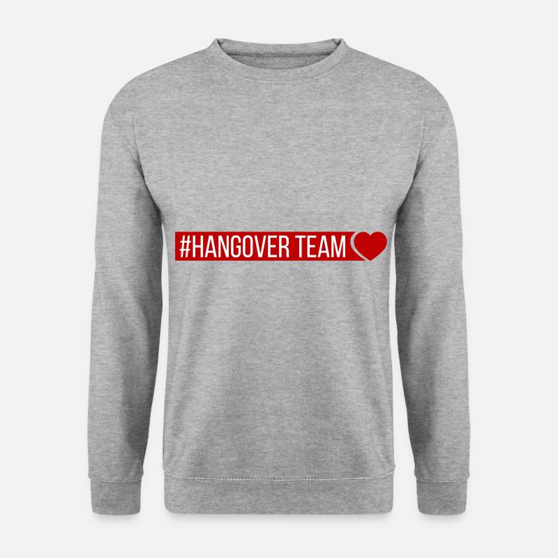 Hangover Team Herz - Unisex Pullover - Weißgrau meliert
