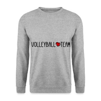 Volleyball Team - Unisex Pullover - Weißgrau meliert - Vorne - Alina (178cm) & Michal (187cm)