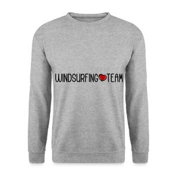 Équipe de planche à voile - Sweat-shirt Unisexe - gris chiné - Devant - Alina (178cm) & Michal (187cm)