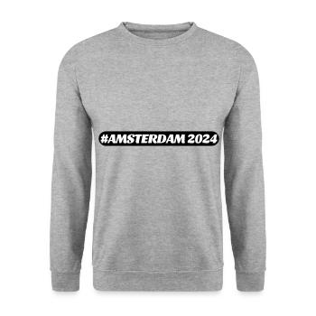 Amsterdam 2024 - Unisex Pullover - Weißgrau meliert - Vorne - Alina (178cm) & Michal (187cm)