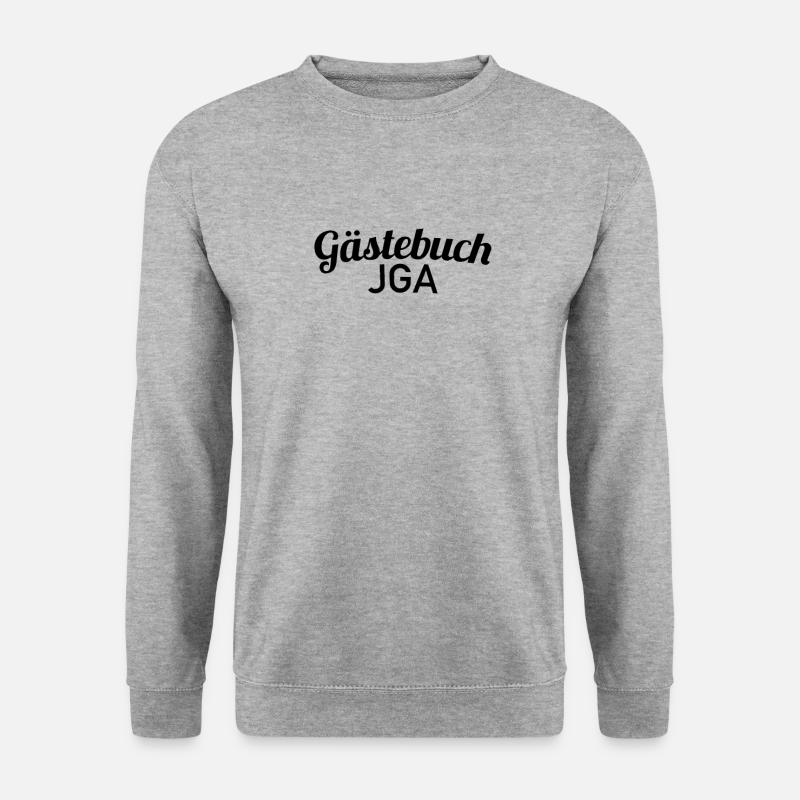 Gästebuch JGA - Unisex Pullover - Weißgrau meliert