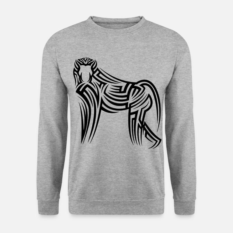 Monkey affe Tribal Tattoo - Unisex Sweatshirt - salt & pepper