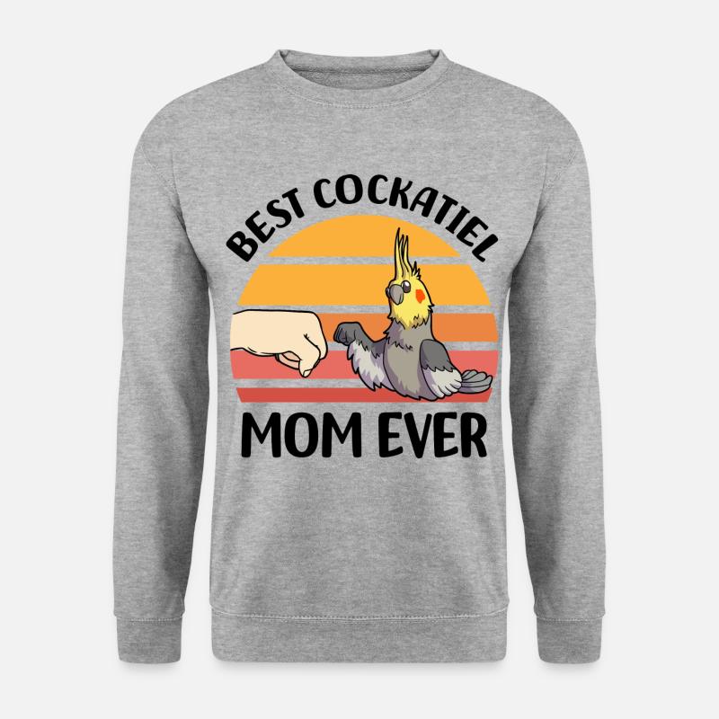 Nymphensittich - Unisex Pullover - Weißgrau meliert