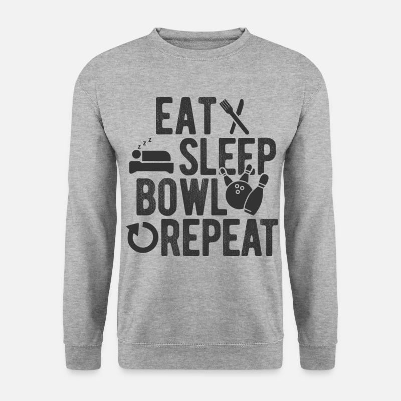 Bowling - Unisex Pullover - Weißgrau meliert
