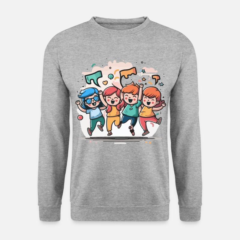 Festival-Raserei - Unisex Pullover - Weißgrau meliert