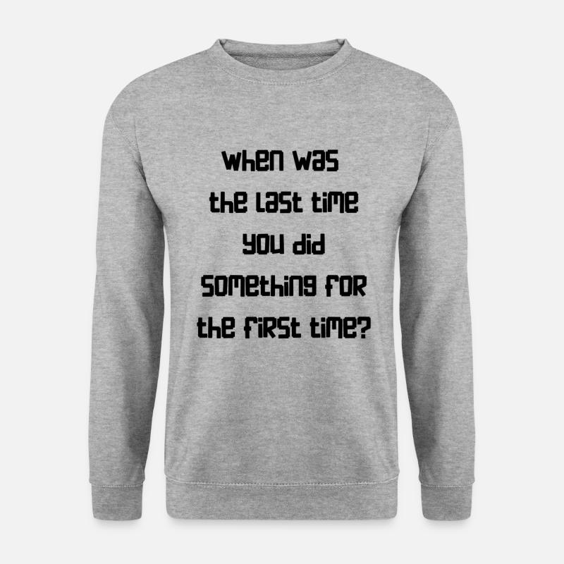 Letztes Mal - Unisex Pullover - Weißgrau meliert