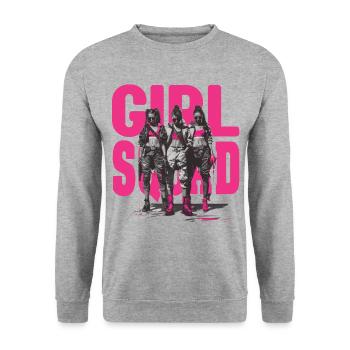 Girl Squad - Unisex Sweatshirt - salt & pepper - Front - Alina (178cm) & Michal (187cm)