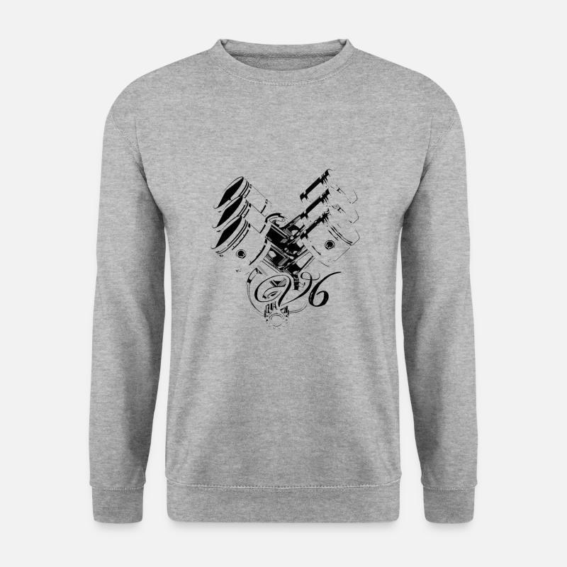 V6 engine - Unisex Sweatshirt - salt & pepper
