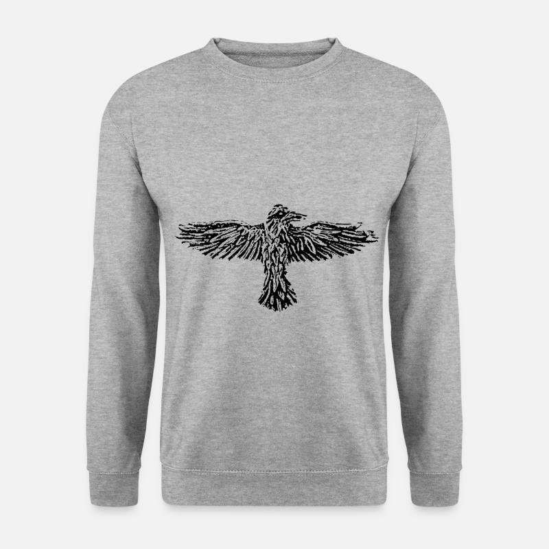Rabe - Unisex Pullover - Weißgrau meliert