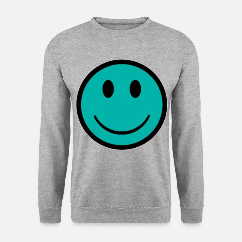 smiley capri - Unisex Pullover - Weißgrau meliert