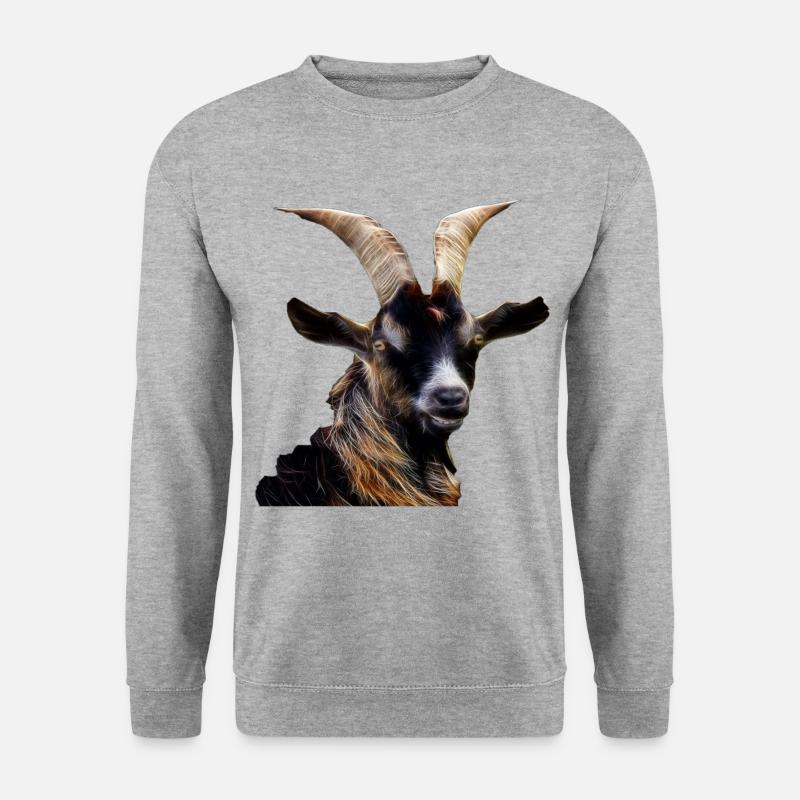süße Ziege - Unisex Pullover - Weißgrau meliert