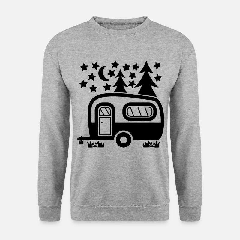 Wohnmobil Wohnwagen - Unisex Pullover - Weißgrau meliert