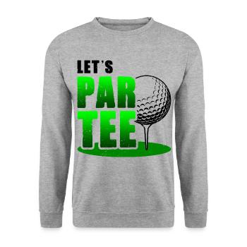 Let's Par Tee Golf Player Golfing Golf Course Golf - Unisex Pullover - Weißgrau meliert - Vorne - Alina (178cm) & Michal (187cm)