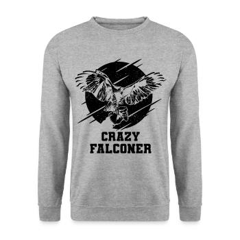 Fauconnerie - Sweat-shirt Unisexe - gris chiné - Devant - Alina (178cm) & Michal (187cm)