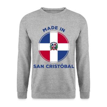 San Cristobal - Sweat-shirt Unisexe - gris chiné - Devant - Alina (178cm) & Michal (187cm)