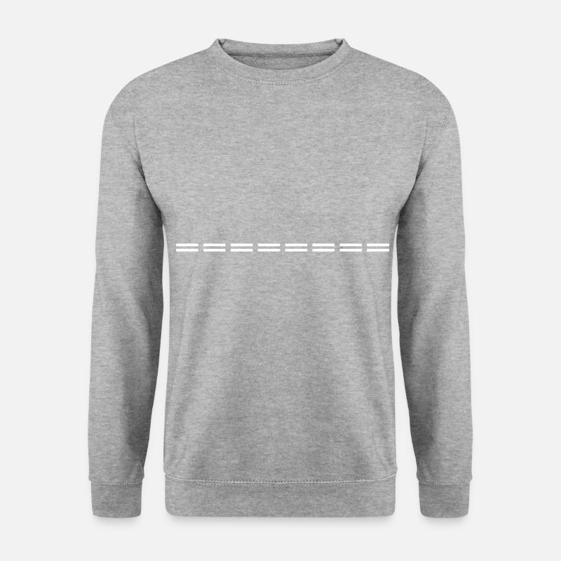 Linie gestrichelt - Unisex Pullover - Weißgrau meliert
