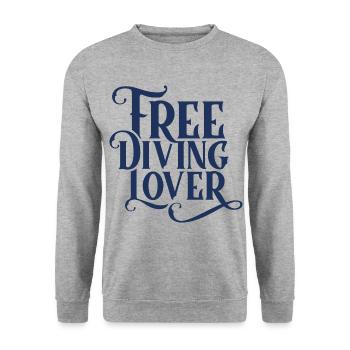 Freediving Lovers Free Diving Freedivers - Unisex Sweatshirt - salt & pepper - Front - Alina (178cm) & Michal (187cm)