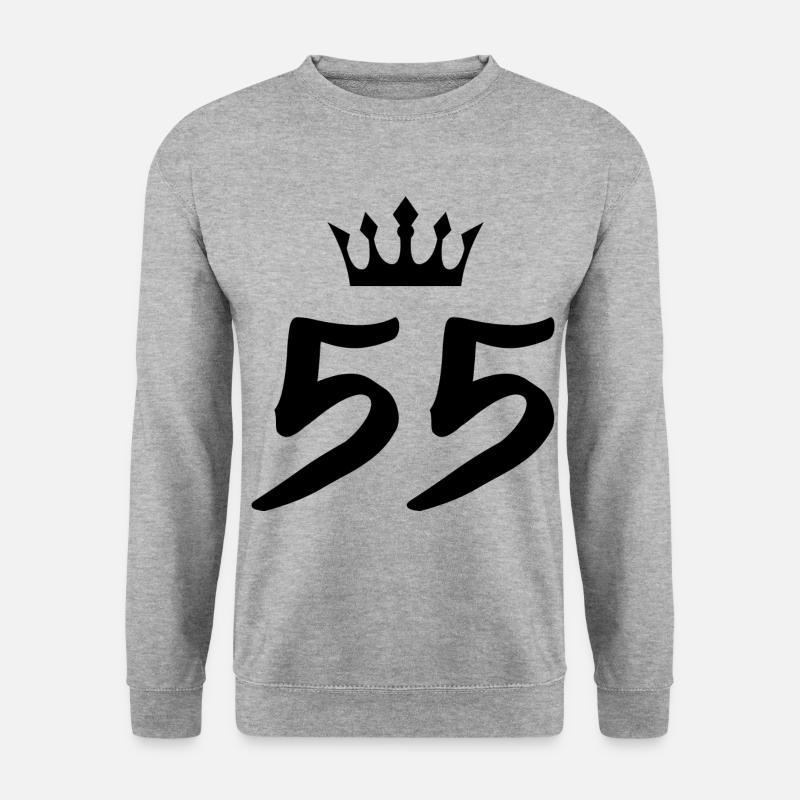 55 Number crown - Unisex Sweatshirt - salt & pepper