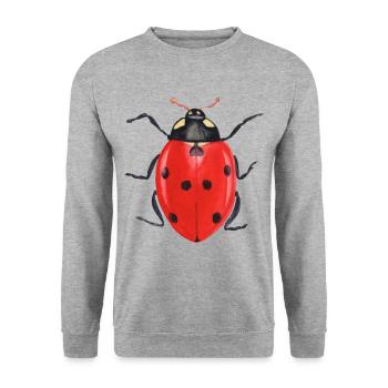 Ladybug Insects Idée cadeau T-shirt - Sweat-shirt Unisexe - gris chiné - Devant - Alina (178cm) & Michal (187cm)