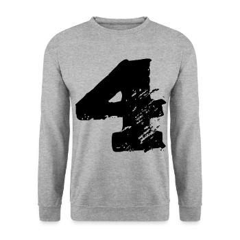 Maillot 4 numéros - Sweat-shirt Unisexe - gris chiné - Devant - Alina (178cm) & Michal (187cm)