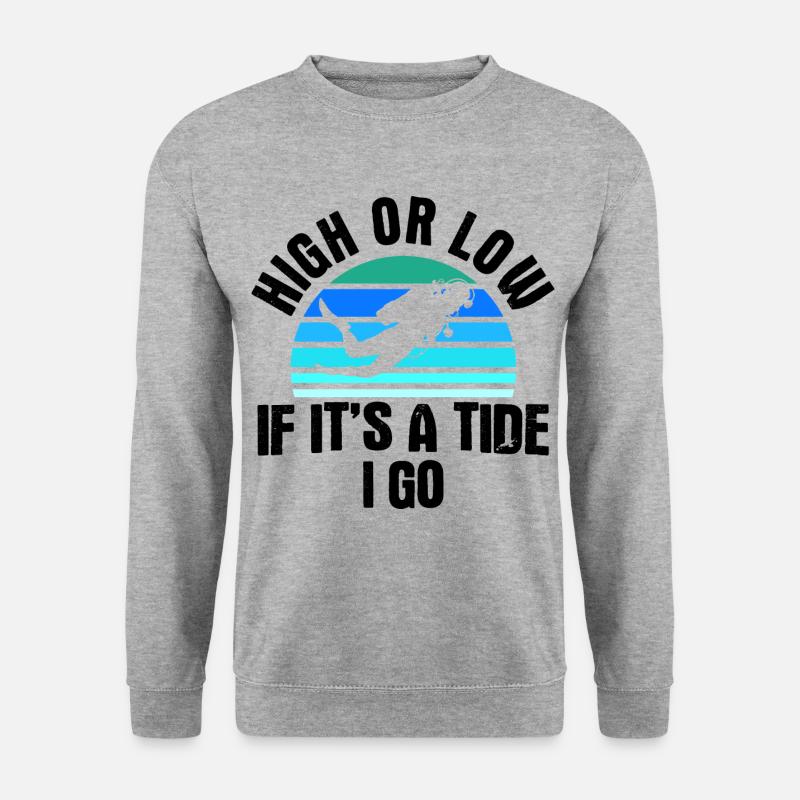 Apnoetaucher Freitaucher Taucher - Unisex Pullover - Weißgrau meliert