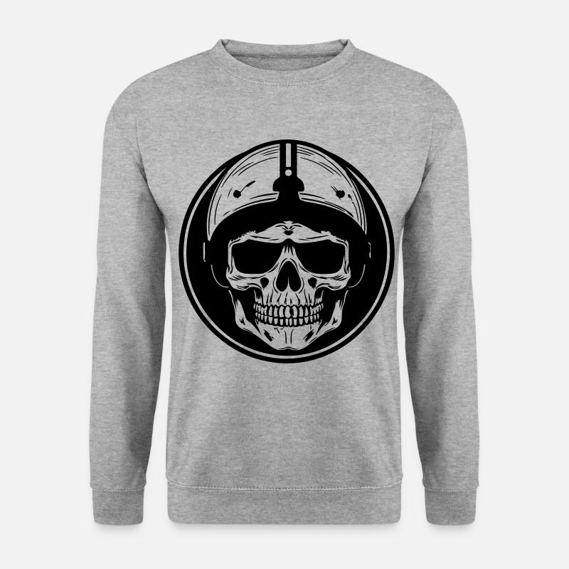 Biker Skull - Unisex Sweatshirt - salt & pepper