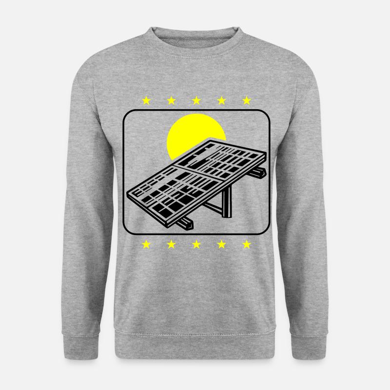 Photovoltaik Solar Energie - Unisex Pullover - Weißgrau meliert