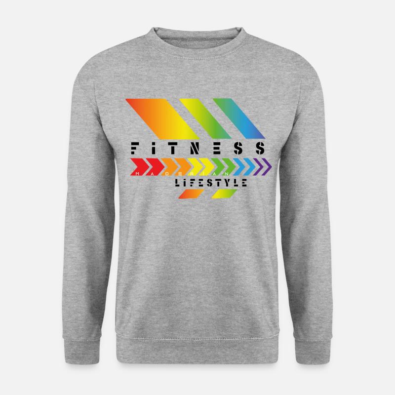 Fitness Lifestyle - Unisex Pullover - Weißgrau meliert