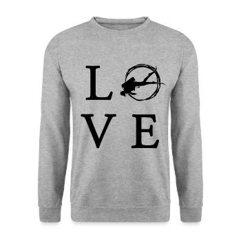Tauchen, Diving, Diver, taucher, Scuba Diving, Tau - Unisex Pullover - Weißgrau meliert - Vorne - Alina (178cm) & Michal (187cm)