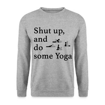Yoga and Love - Unisex Sweatshirt - salt & pepper - Front - Alina (178cm) & Michal (187cm)