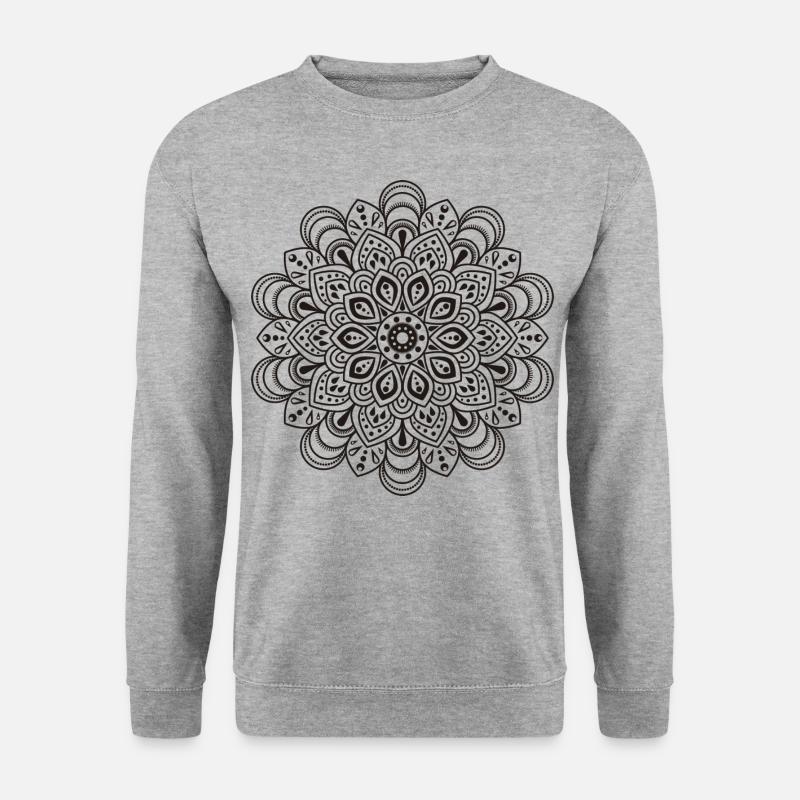 Mandala Mandala - Unisex Pullover - Weißgrau meliert