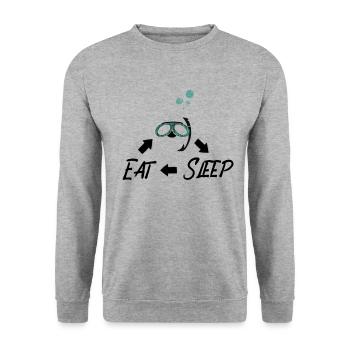 Plongée et plongée en apnée - Sweat-shirt Unisexe - gris chiné - Devant - Alina (178cm) & Michal (187cm)