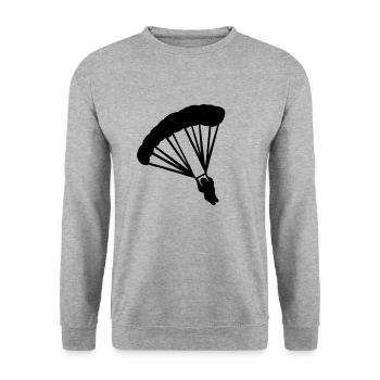 Parachute saut en parachute - Sweat-shirt Unisexe - gris chiné - Devant - Alina (178cm) & Michal (187cm)