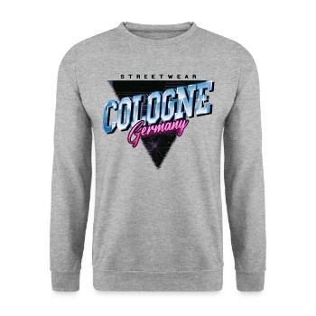 Cologne Cologne Allemagne Ville Vintage Rétro - Sweat-shirt Unisexe - gris chiné - Devant - Alina (178cm) & Michal (187cm)