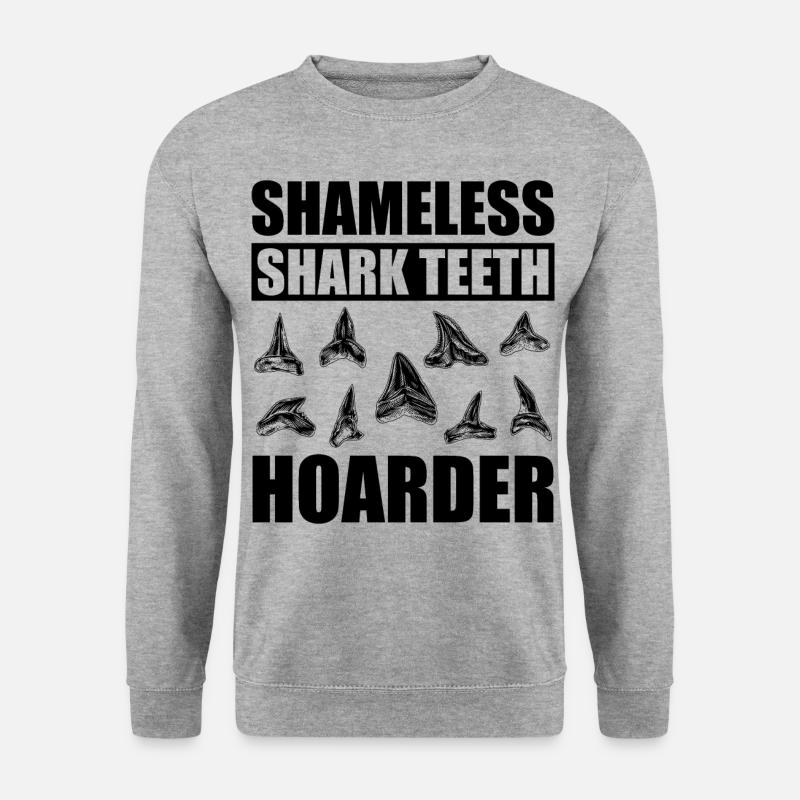 fossilized shark teeth - Unisex Sweatshirt - salt & pepper
