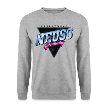 Neuss Allemagne City Skyline Vintage Rétro - Sweat-shirt Unisexe - gris chiné - Devant - Alina (178cm) & Michal (187cm)