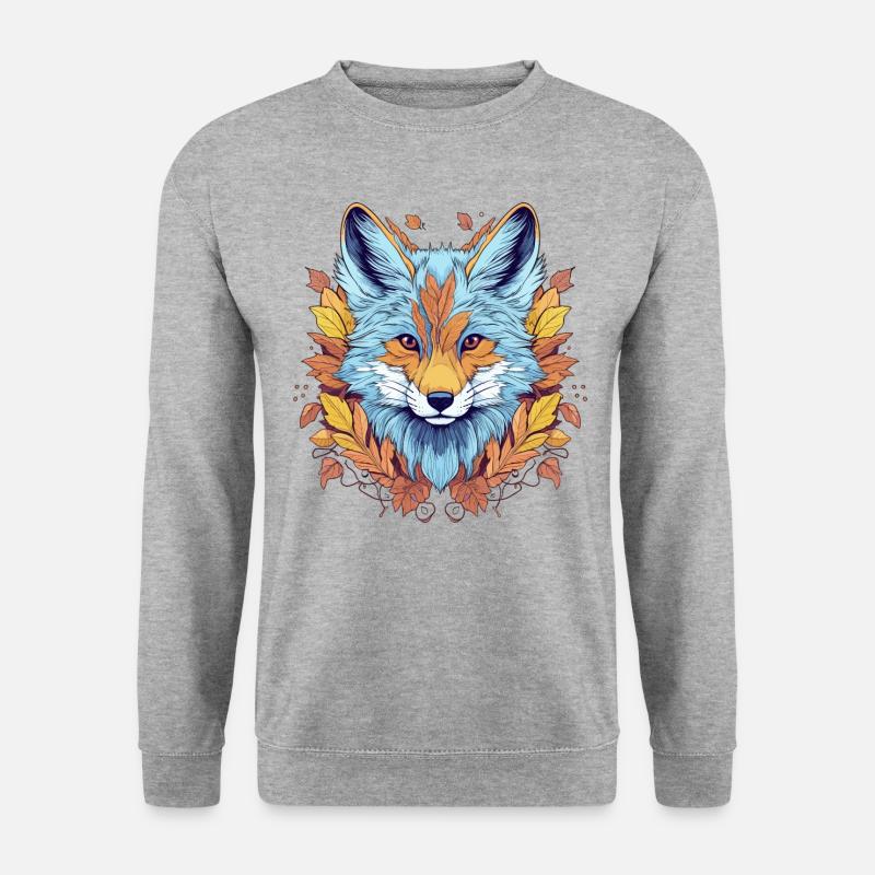 Fox abstract drawing - Unisex Sweatshirt - salt & pepper