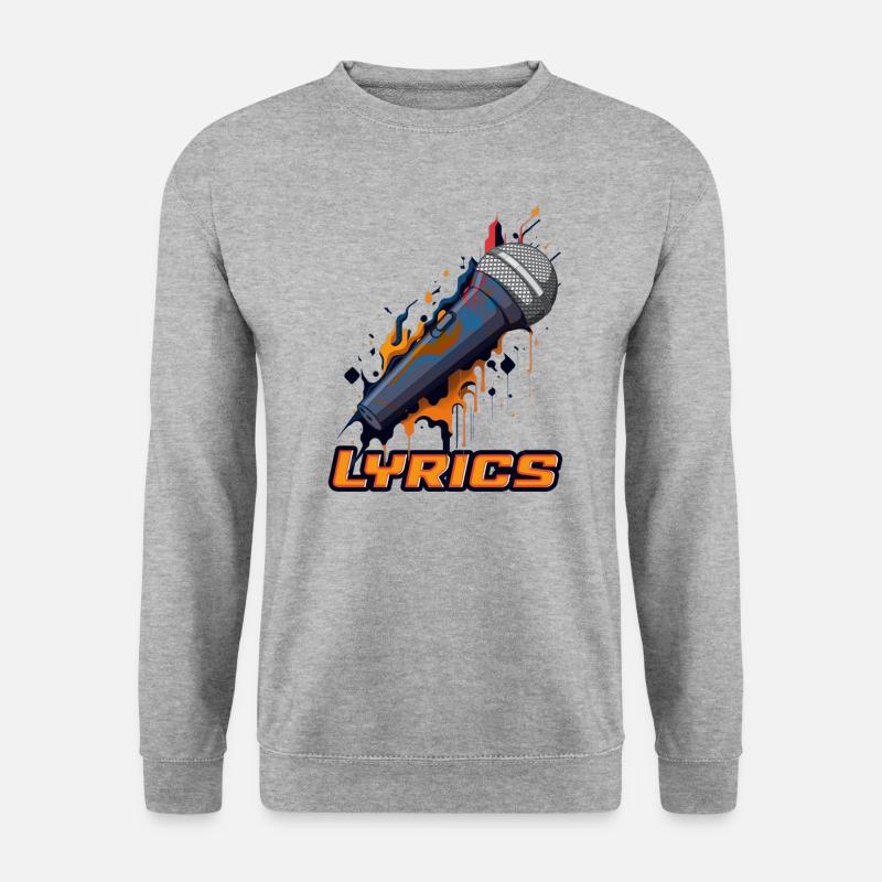 Lyrics SM58 - Unisex Pullover - Weißgrau meliert