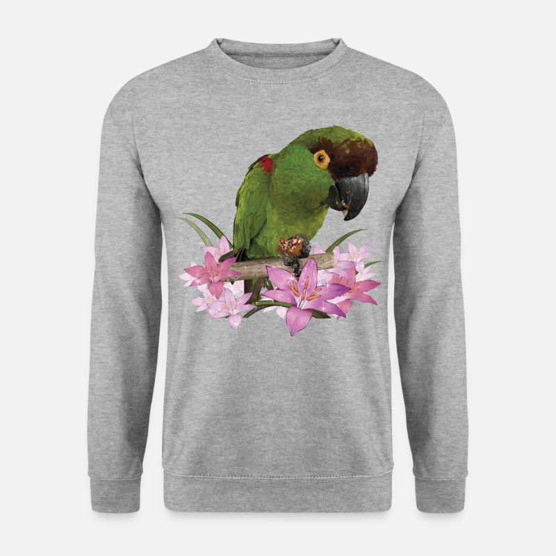 Der Bergsittich - Unisex Pullover - Weißgrau meliert